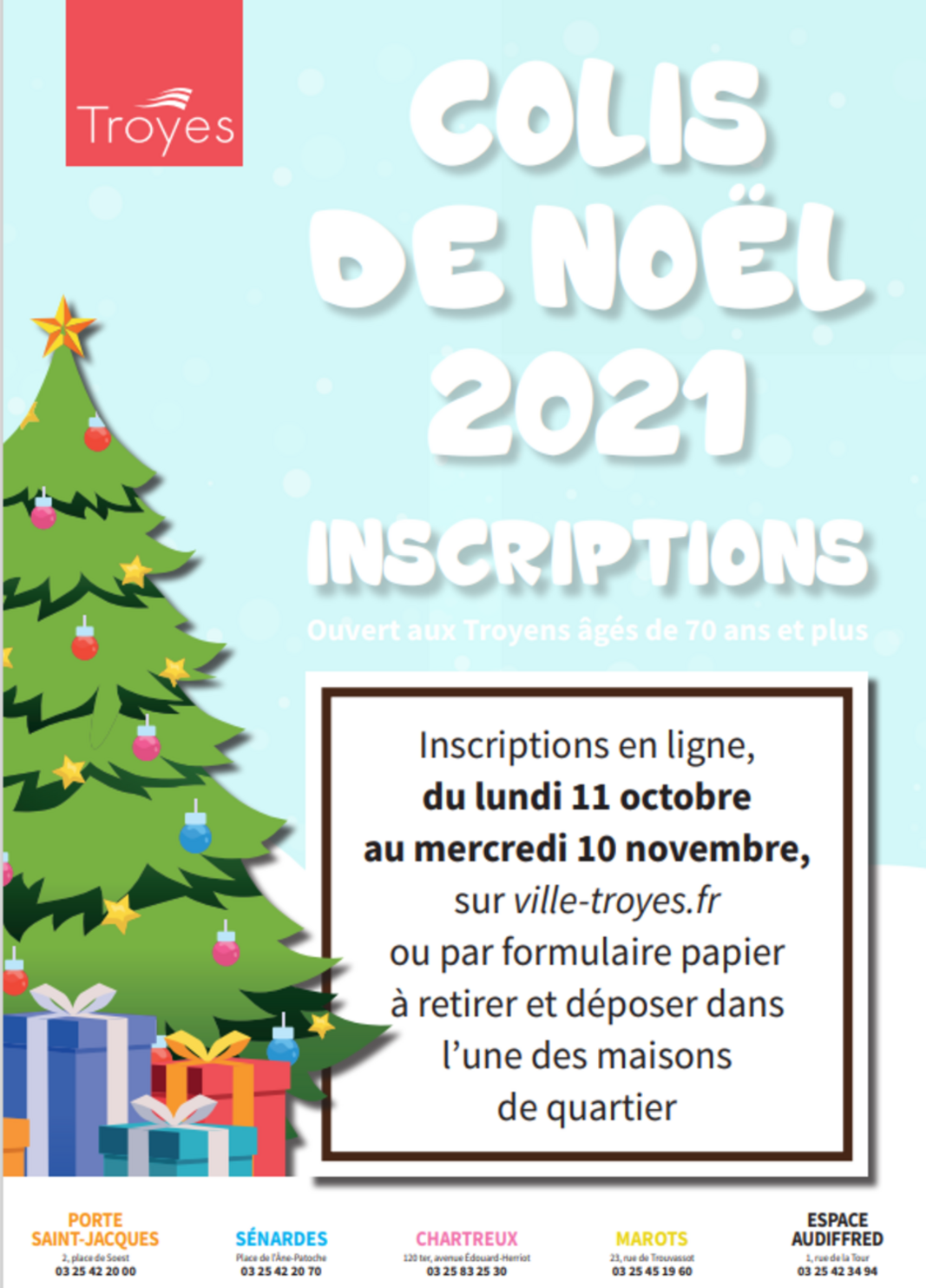 Les inscriptions aux colis de Noël sont ouvertes !
