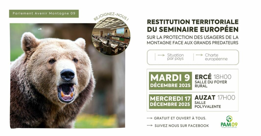 OURS | Deux réunions publiques de restitution du séminaire PAM09 