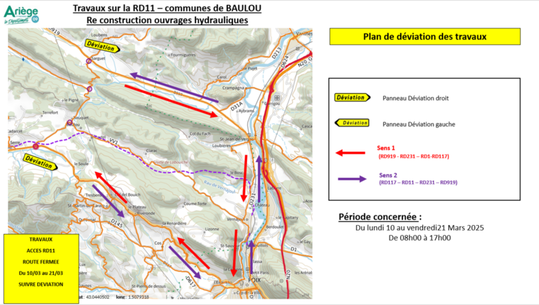 ROUTES | RD 11 : Travaux d’élagage et de réparation d’ouvrage hydraulique à Baulou ROUTES | RD 11 : Travaux d’élagage et de réparation d’ouvrage hydraulique à Baulou