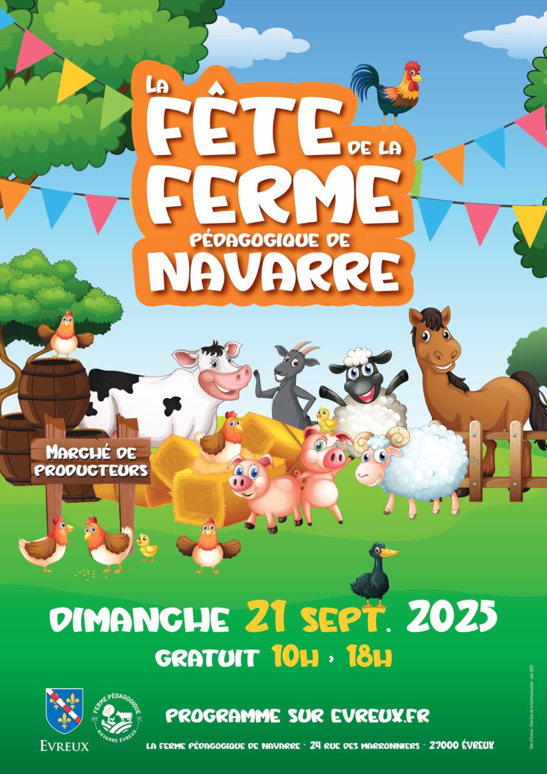 CP - Fête de la ferme pédagogique de Navarre - animations - programme dimanche 21 septembre 2025 - Évreux 