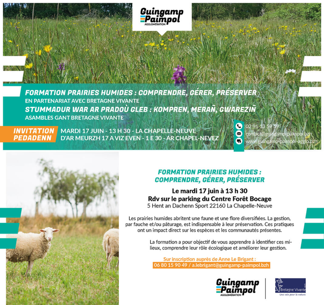 Demi-journée technique sur la gestion des prairies humides pour les agriculteurs Demi-journée technique sur la gestion des prairies humides pour les agriculteurs