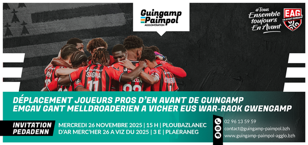 Rencontre des joueurs de l'EAG à Ploubazlanec