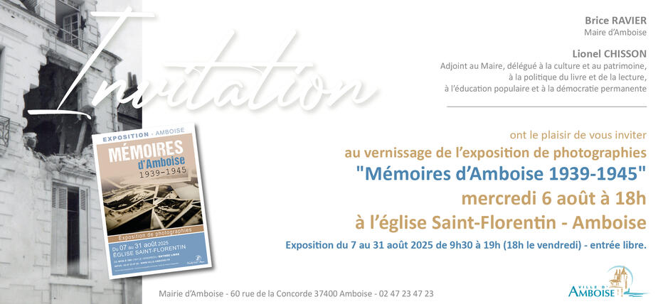 Vernissage de l'exposition de photographies "Mémoires d'Amboise"