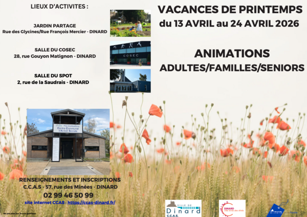CCAS : Programme des vacances de printemps
