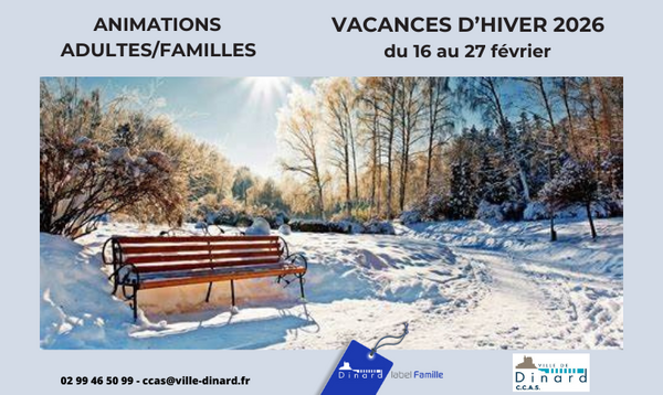 Vacances d’hiver 2026 : le programme du CCAS est disponible !