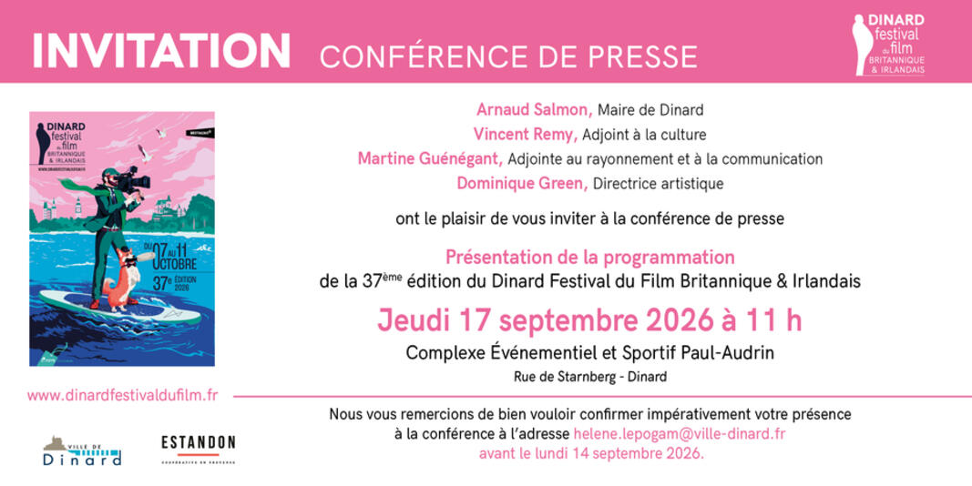 Dinard Festival du Film Britannique & Irlandais - Conférence de presse