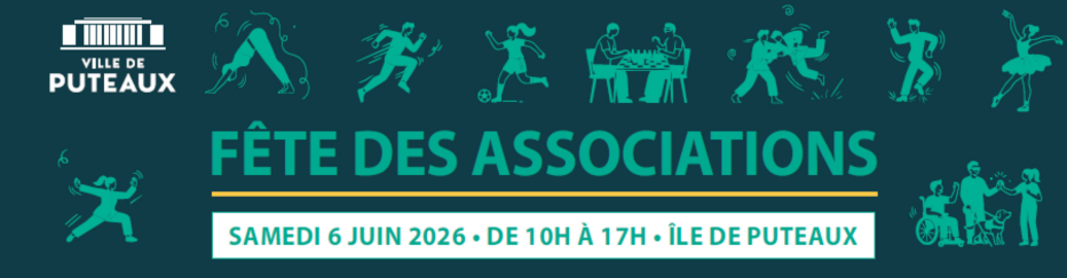FÊTE DES ASSOCIATIONS : SAMEDI 6 JUIN 2026 • DE 10H À 17H • ÎLE DE PUTEA UX