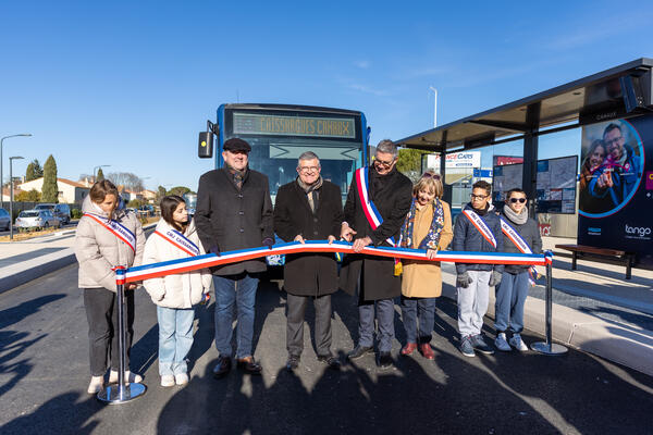 Inauguration de l’extension de la ligne T4 jusqu’au Chemin des Canaux à Caissargues