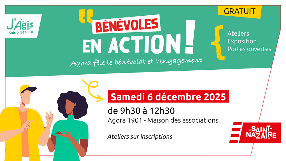 Le bénévolat et l’engagement mis à l’honneur le 6 décembre à Saint-Nazaire