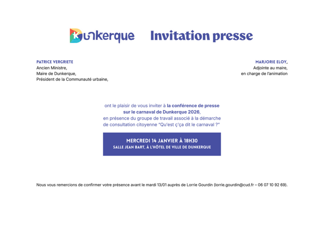 Invitation presse - Conférence de presse Carnaval 2026