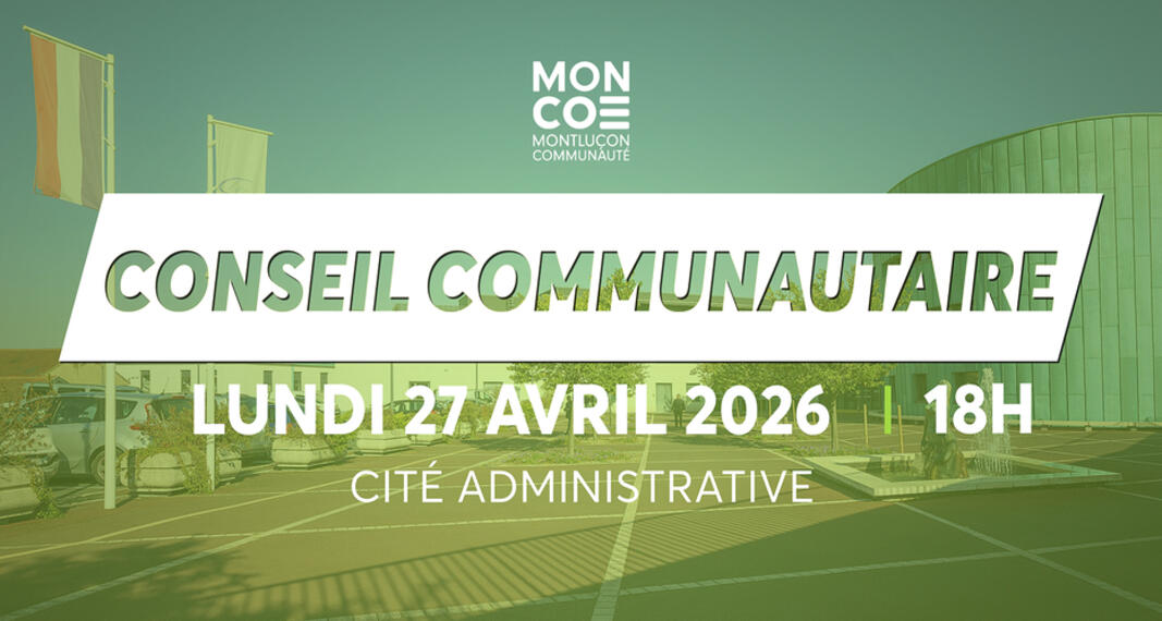 Conseil communautaire : Lundi 27 avril 2026