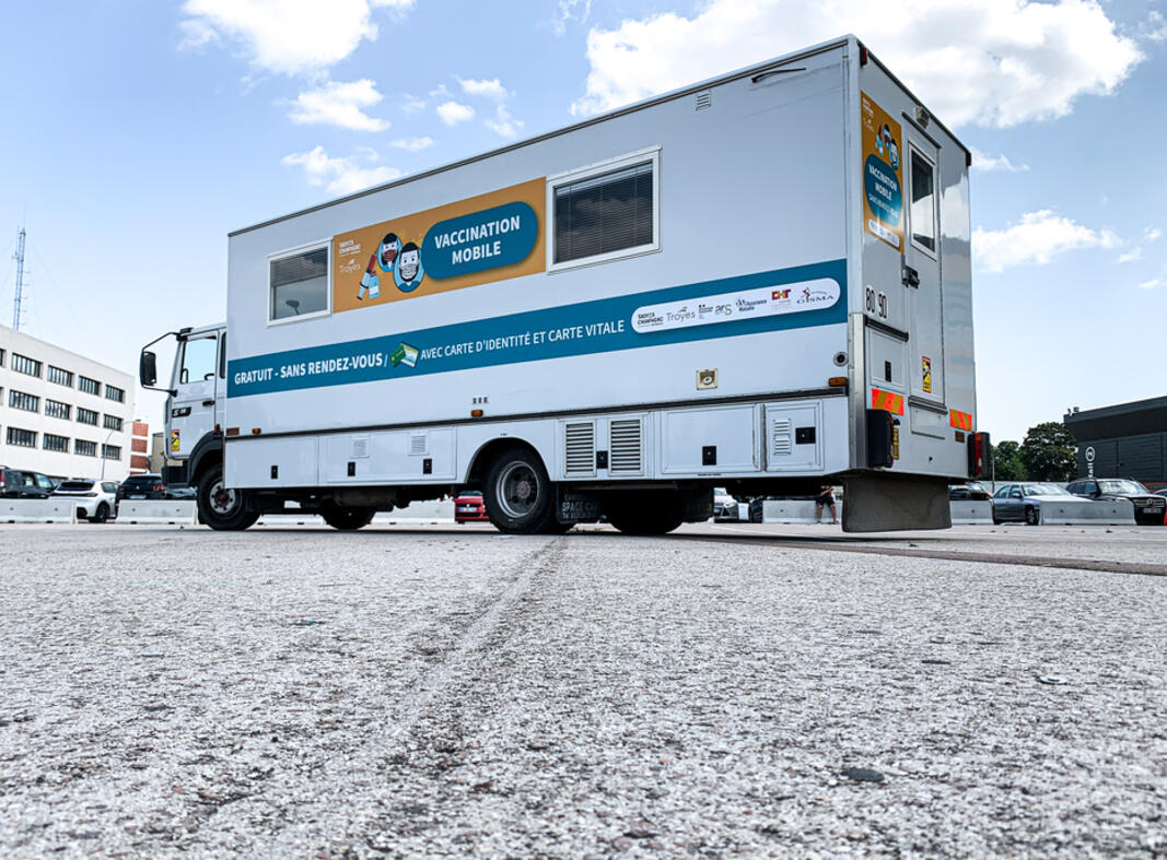 Campagne de vaccination mobile à Troyes - du 26 au 30 juillet