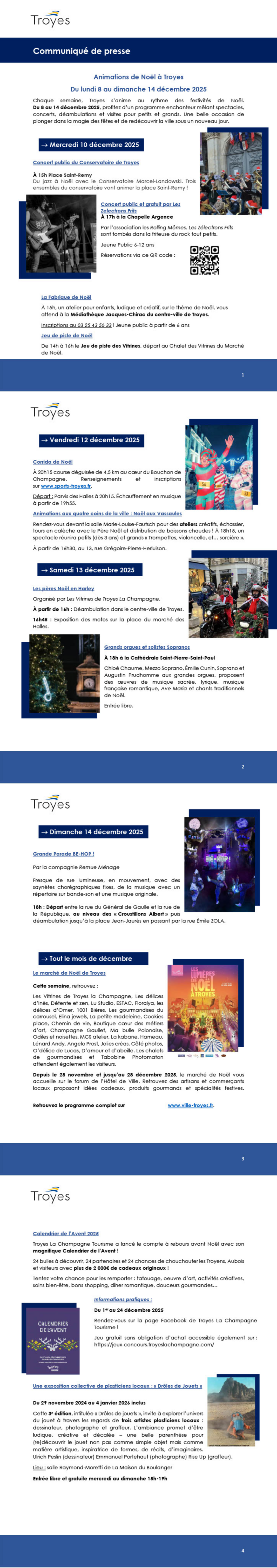 Erratum : Animations de Noël du 8 au 14 décembre 2025